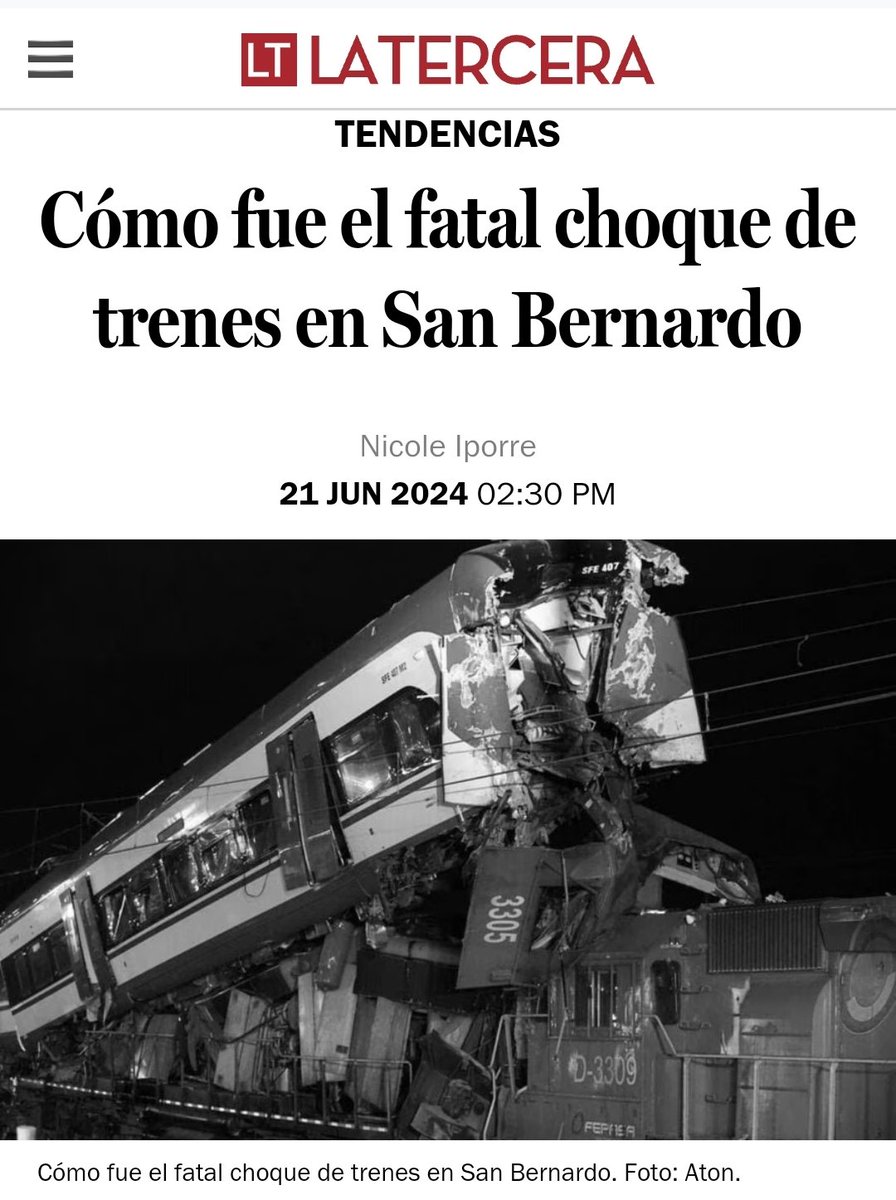 aldunatefran's tweet photo. Llama la atención el silencio de sindicatos EFE y la "conformidad" c/prisión de 2 trabajadores, sin cuestionar a directores!
Se imaginan este accidente en un gobierno de derecha? Barricadas en las vías, paro el lunes y estudiantes c/boicot en las estaciones!
#TrenesParaChile https://t.co/UcAxxLz1E7