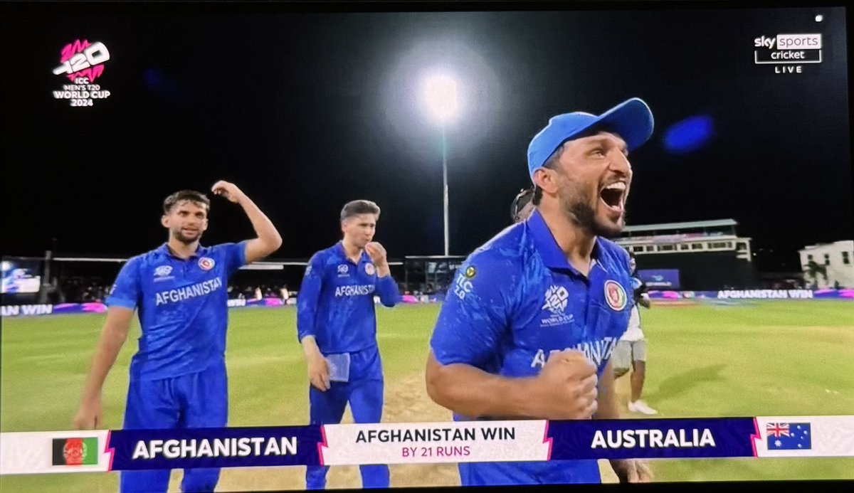 We only beat the Champions… and break their arrogance… like the arrogance of Stoinis and Maxwell ❤️🇦🇫❤️
Don’t you dare question the power of Afghanistan again , we are the Game Changers. 

#Afghanistan #T20WorldCup2024 #BlueTigers #AfgvsAus