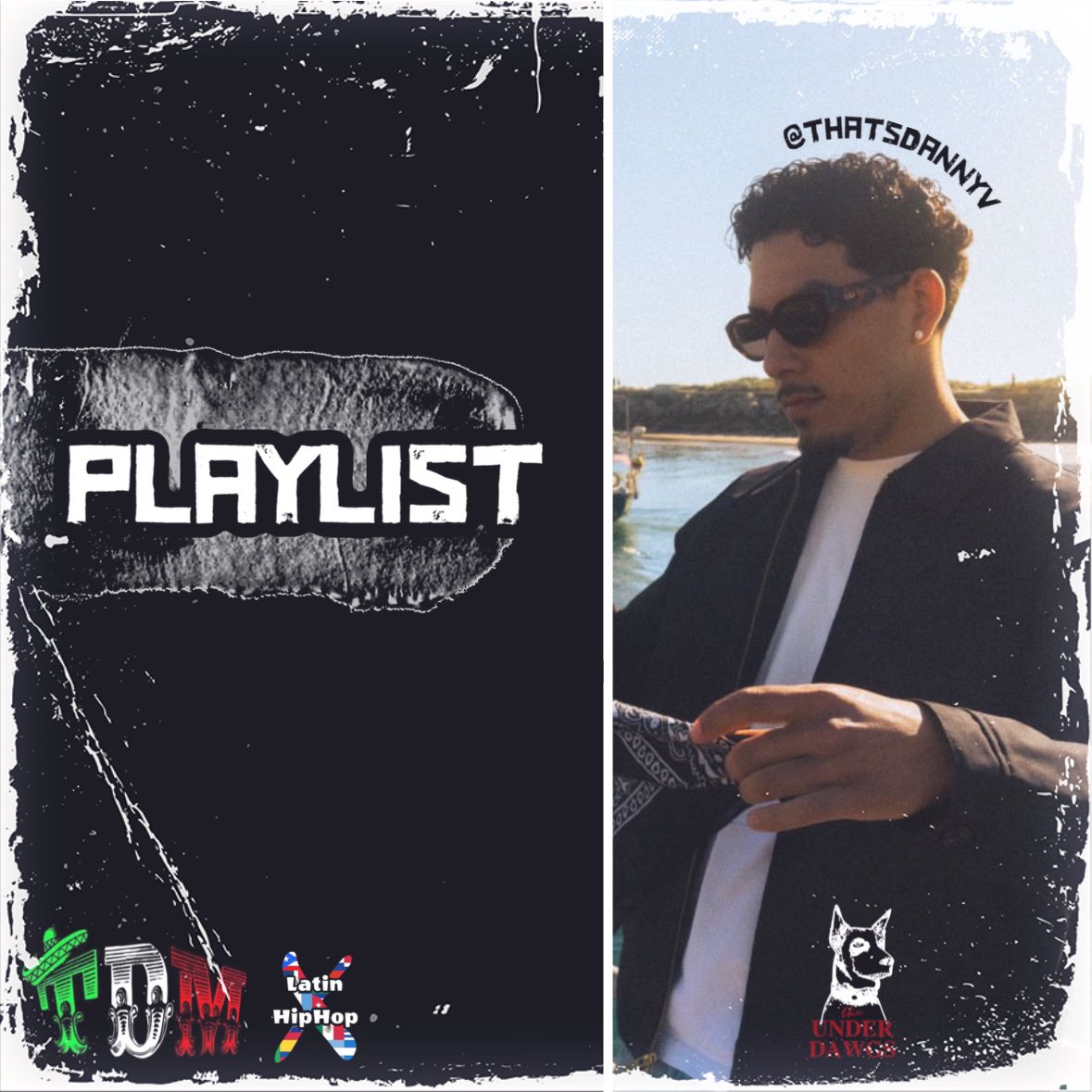 LatinXHiphop's tweet photo. New playlist‼️
Curated by @themdammexicans & @LatinXHiphop ‼️
Available on Apple Music and Spotify ‼️
Featuring @thatsdannyv on the cover‼️
#latinxhiphop #themdamnmexicans #dannyv https://t.co/VnAamVsLFU