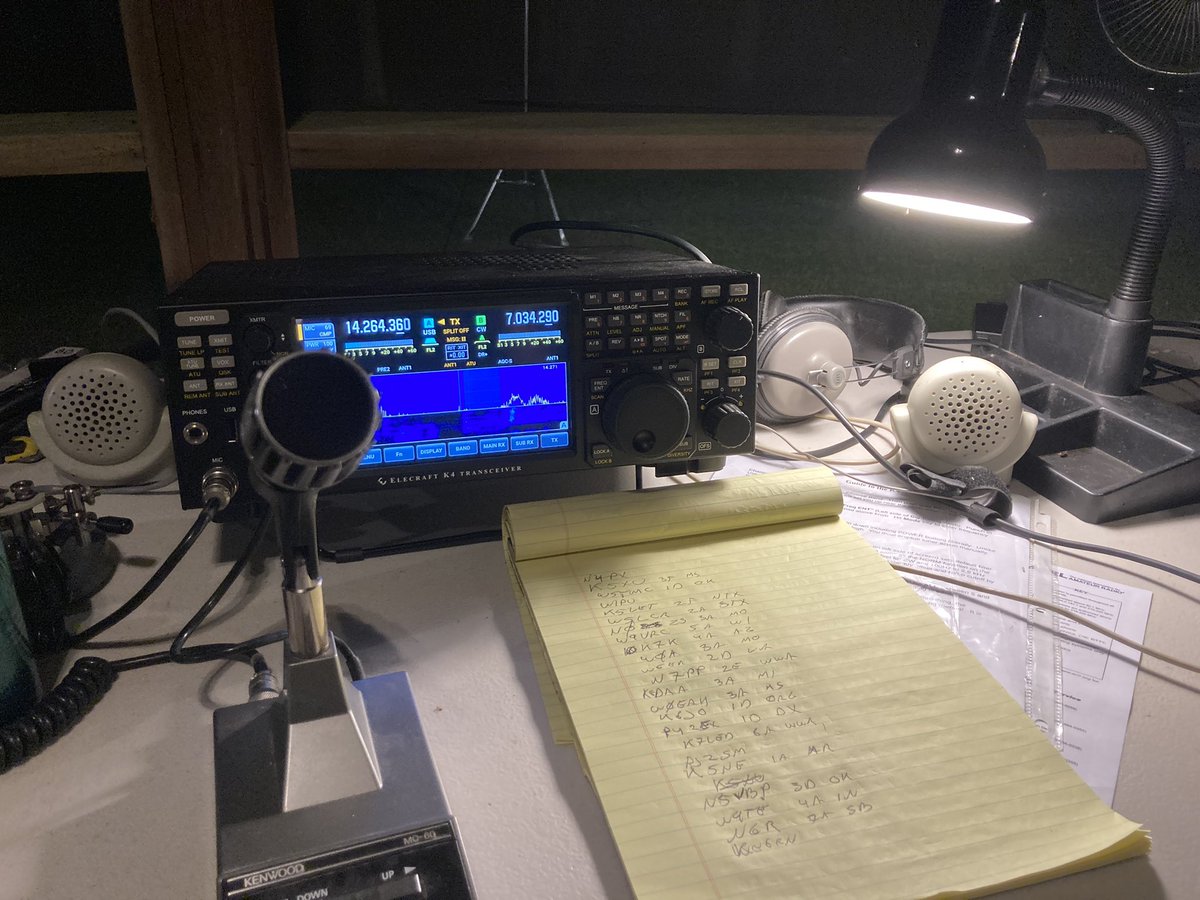 Nighttime operating on #fieldday2024 means busy bands and lots of bugs. W3KDR/3. #arrlfd #hamradio