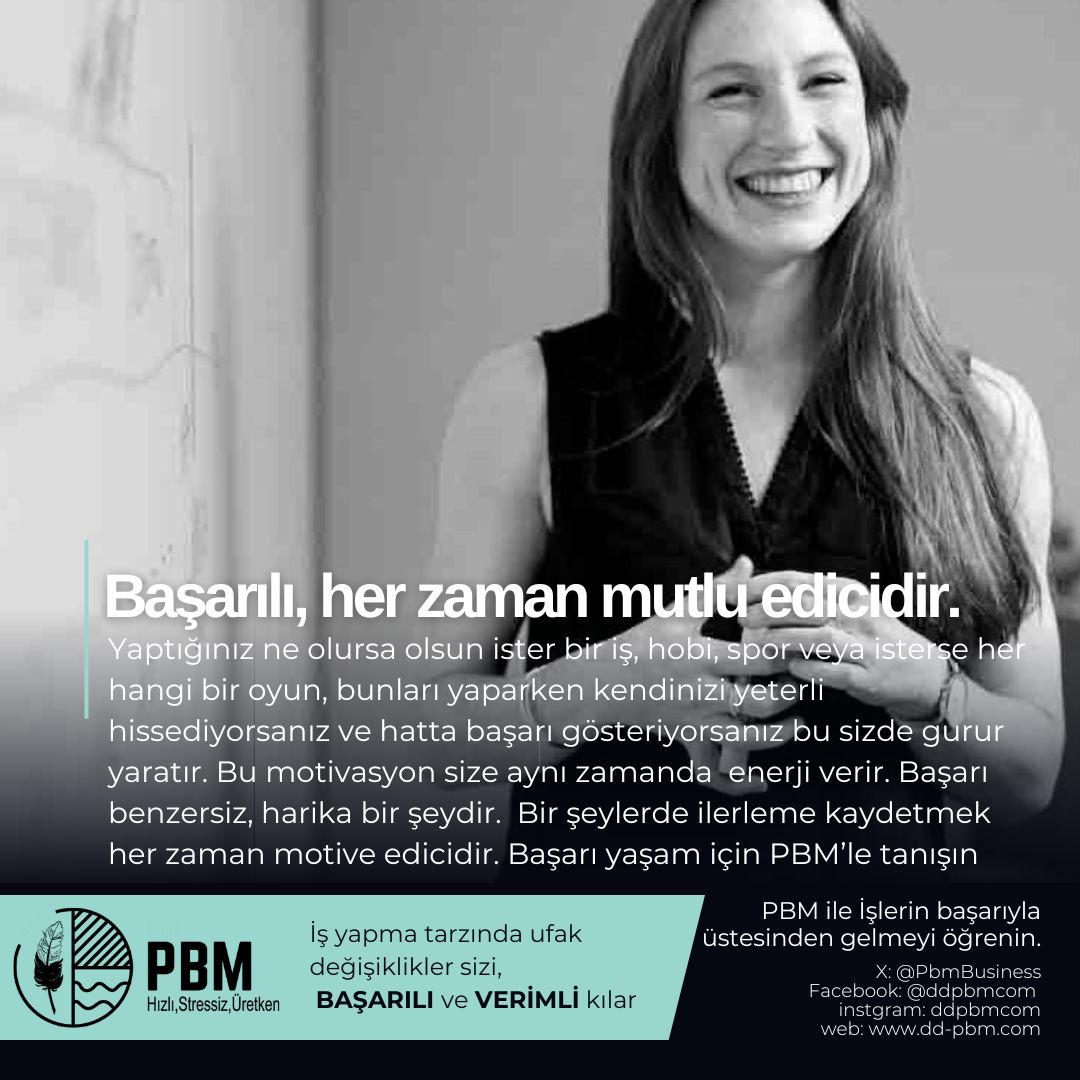 Başarılı, her zaman mutlu edicidir...
Ancak başarıya ulaşma sırasındaki çabalarda ve süreçlerde her zaman kendinizi iyi hissetmeyebilirsiniz. – –  Peki burada “yapılacak” nedir?
dd-pbm.com/basarili-her-z… #basari #is #ishayai #verimlilik #uretken #üretkenlik