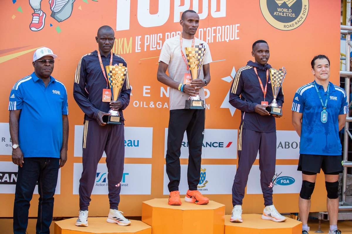10KPOG's tweet photo. 🏆 Présentation des podiums du 10KPOG 2024 ! 🏃🏿♂️🏃🏿♀️🇬🇦
🎉👏🏿 Voici les podiums des catégories principales :
👉🏾 Elite internationale hommes
👉🏾 Elite internationale femmes
👉🏾 Elite Gabonaise hommes
👉🏾 Elite Gabonaise femme
#10KPOG #RunInPog #Podiums #Champions #CourseÀPied #inspiration https://t.co/WPkAQowZxo