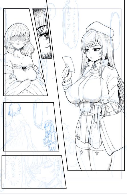 やっと線画に入り申した✍️
長いラフ作業はもどかしい気分だったけど、線画作業はとても楽しい🤤 