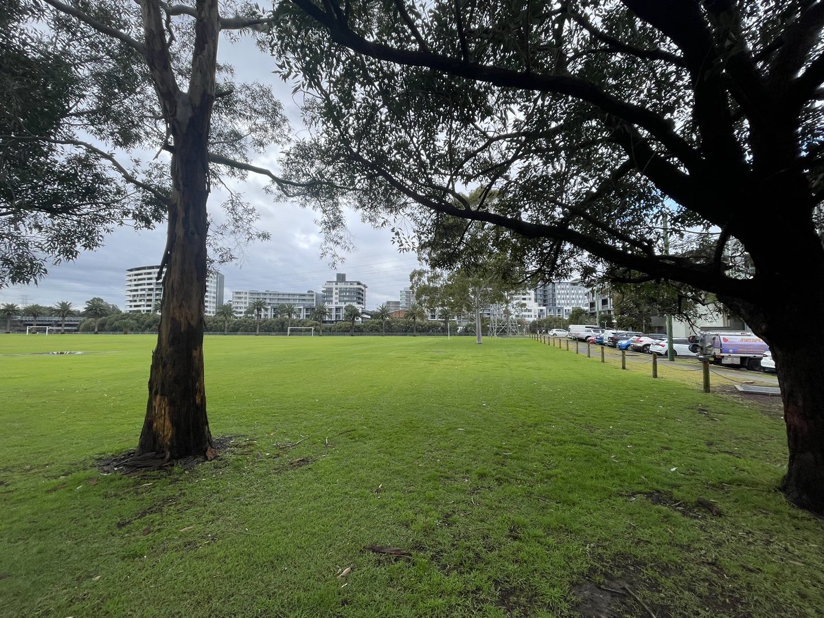 PeterMcGSyd's tweet photo. Shameful development at Canterbury. Aided and abetted by @ourcbcity Less than 10 minutes walk to the station/metro, shops, nth facing, park frontage, quiet street, and only 2 levels. No trees on site. Where should density go if not here??? …. #planningfailure https://t.co/05w0dkU1aq