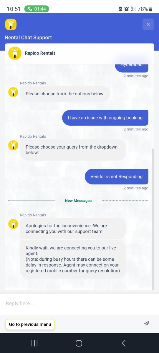 xhauhanab88's tweet photo. @rapidobikeapp Rapido rentals are the worst. Vendor isn't  there. Contact support is unreachable. Your amount goes down the drain. F you rapido. #rapido #baapofmobility https://t.co/PoRAHnqUZM