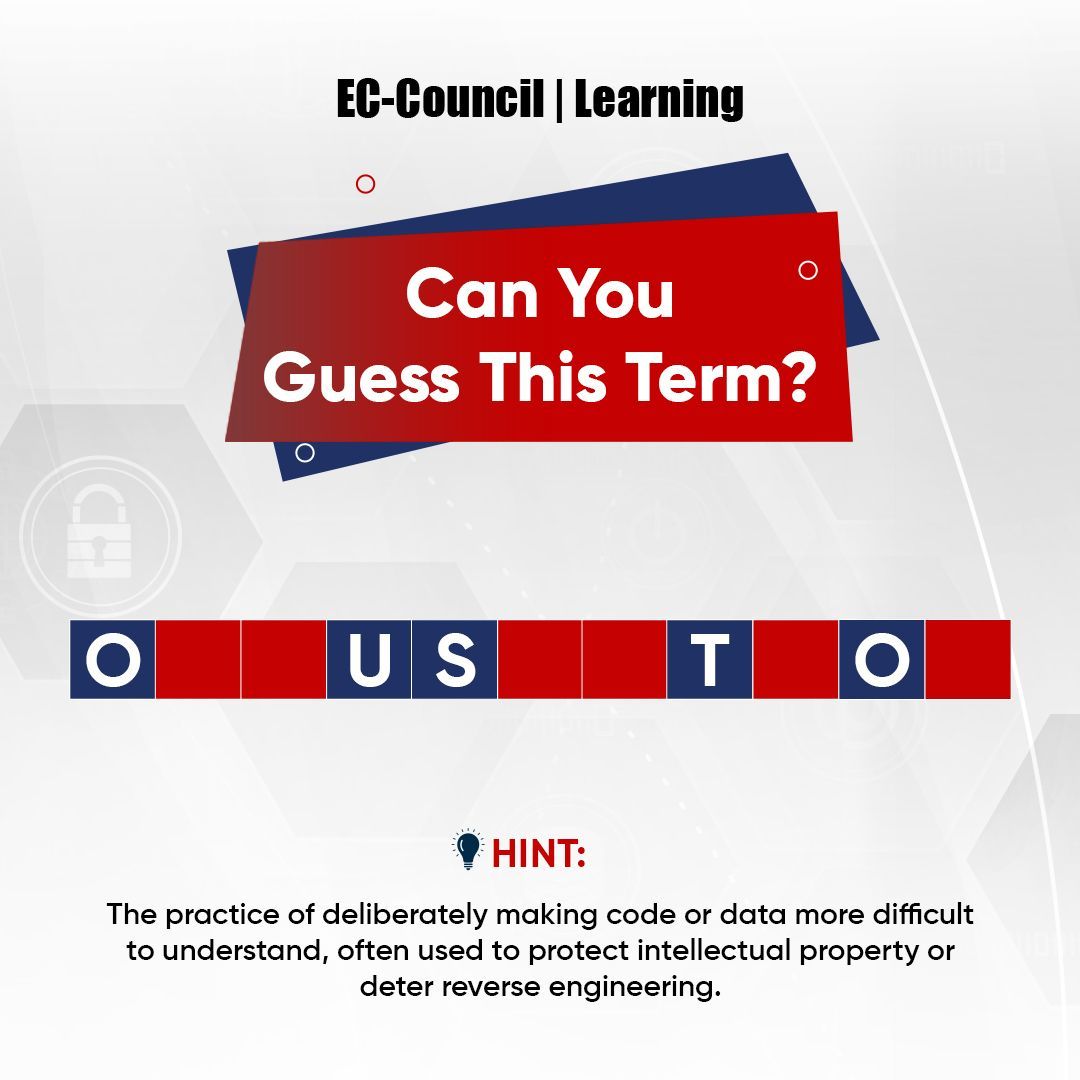 CodeRed_Pro's tweet image. 📢 Calling all cybersecurity experts 🤵 

👦 test your knowledge in a fun way! ❓ 🤫 

💬 Fill in the missing letters and share the right answer with us in the comments.   👇 

#callingallcybersecurityexperts #testyourknowledge #funway #fillinthemissingletters #sharetheanswer