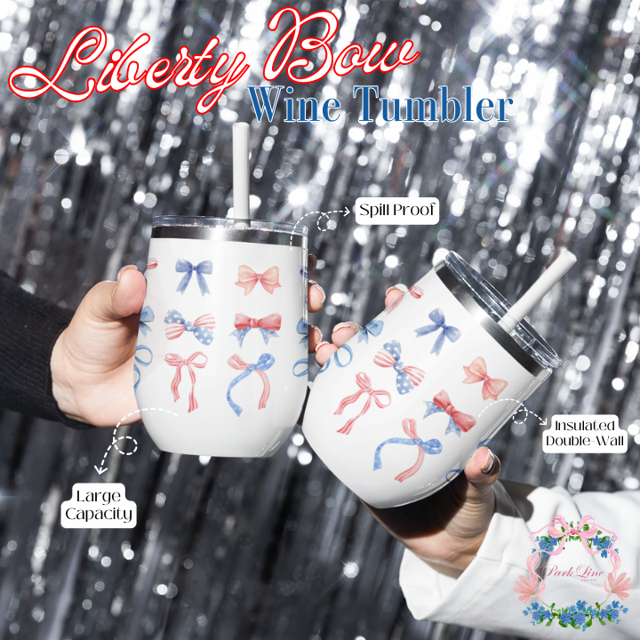 ParkLineDesign's tweet photo. They say wine is the secret to a long, happy life. 🍷 Celebrate Independence Day in style with the Liberty Bow Chill Wine Tumbler!

𝐆𝐞𝐭 𝐲𝐨𝐮𝐫𝐬 𝐡𝐞𝐫𝐞: https://t.co/twx7WC2pSo

#ParkLineDesigns #ChillWineTumblers #4thofjuly https://t.co/bYbhwZBHvj