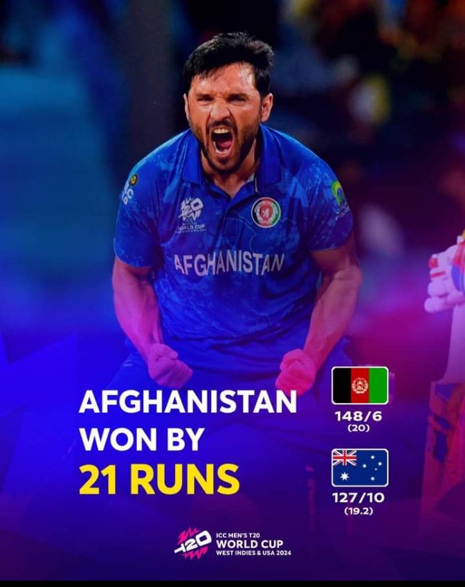 Afghanistan bury the demons of 2023 💥 
A historic #T20WorldCup victory for Afghanistan 🤩 

📝 #AFGvAUS: icc-cricket.com/tournaments/t2…