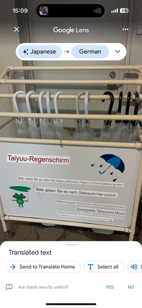 In Deutschland undenkbar, dass die Bahn Regenschirme verleiht