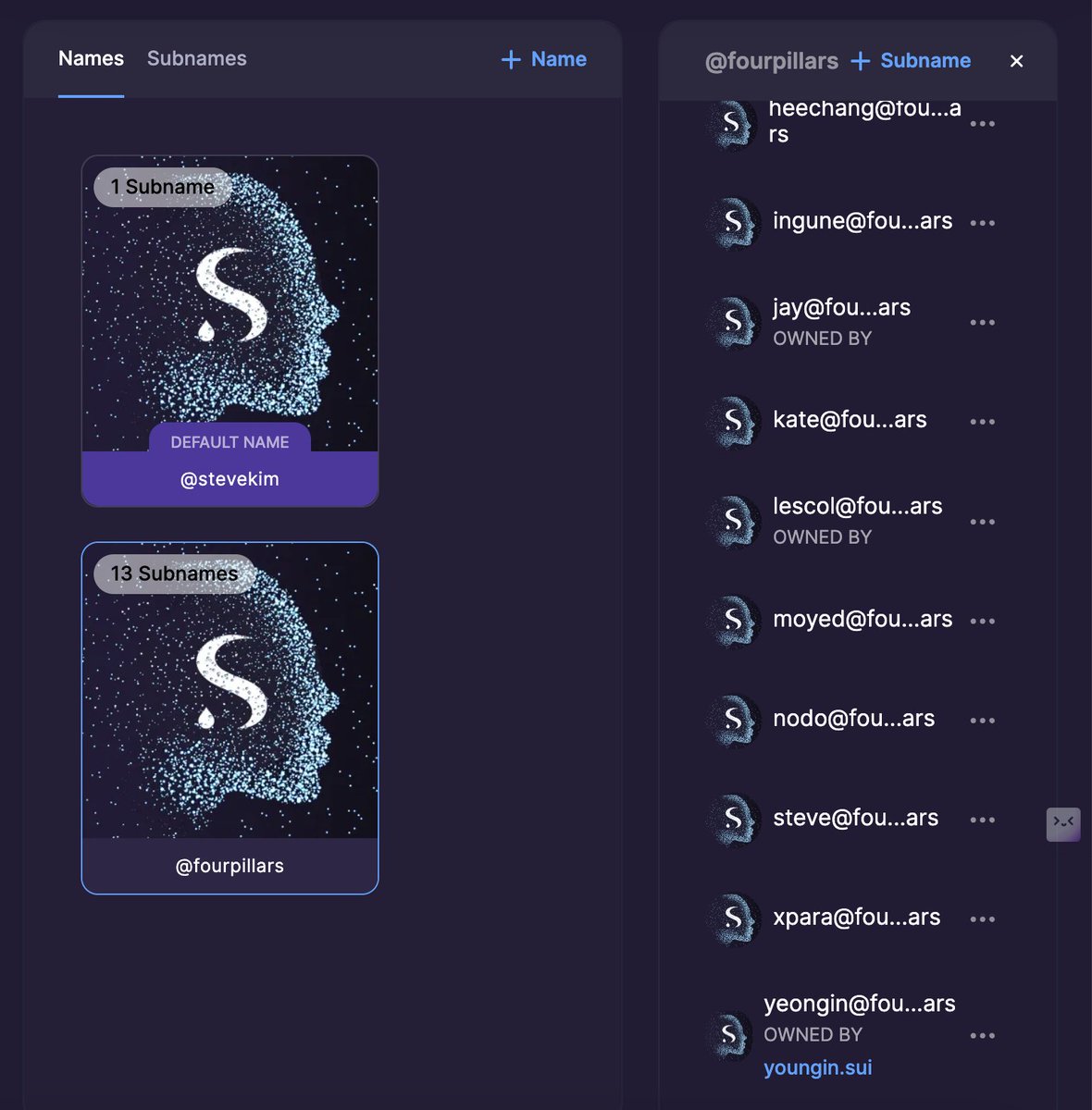 : : <a href="/SuiNSdapp/">Sui Name Service (SuiNS)</a>'s new subdomain feature is on fire.

This goes beyond being merely a domain; it unleashes new potential in the creator-fan economy. Here’s why:

You guys know that <a href="/SuiNSdapp/">Sui Name Service (SuiNS)</a> now supports @ domain right? this means that if you have .sui domain it automatically