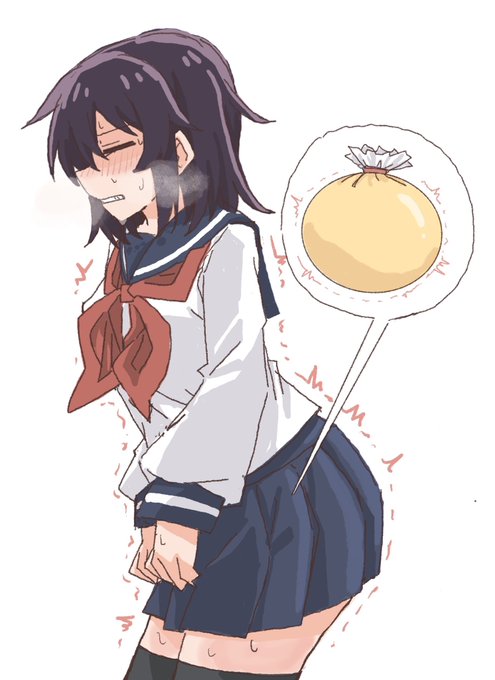 横から見る我慢 