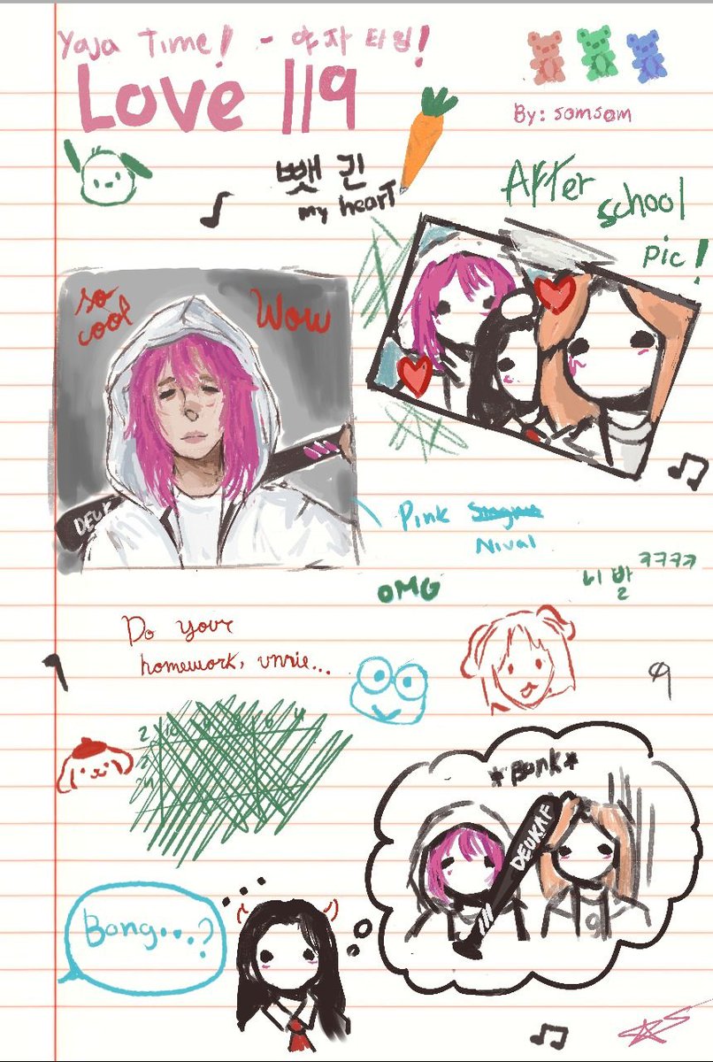 somsominji_'s tweet photo. Yaja time! 
the silliest drawing i've done in a while:]

#yajatime #dreamcatcher #드림캐쳐 #유현 #수아 #시연 #yoohyeon #sua #siyeon #love119 https://t.co/O224rjwSgJ