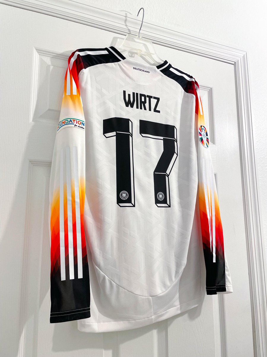 Musiala’s shirt already delivered to the Lucky winner.. 
If Wirtz scores against Switzerland, i will send this Wirtz shirt to one lucky winner. 🥳 🇩🇪 

To enter:

• Follow <a href="/Afcmex/">𝙈𝙚𝙭</a> and @Nkwameeee 
• Like and Repost
• Comment score prediction #EURo2024