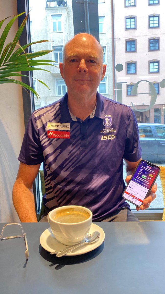 Keeping track of score from Munich, Germany. Go Freo! #AFLFreoSuns #foreverfreo