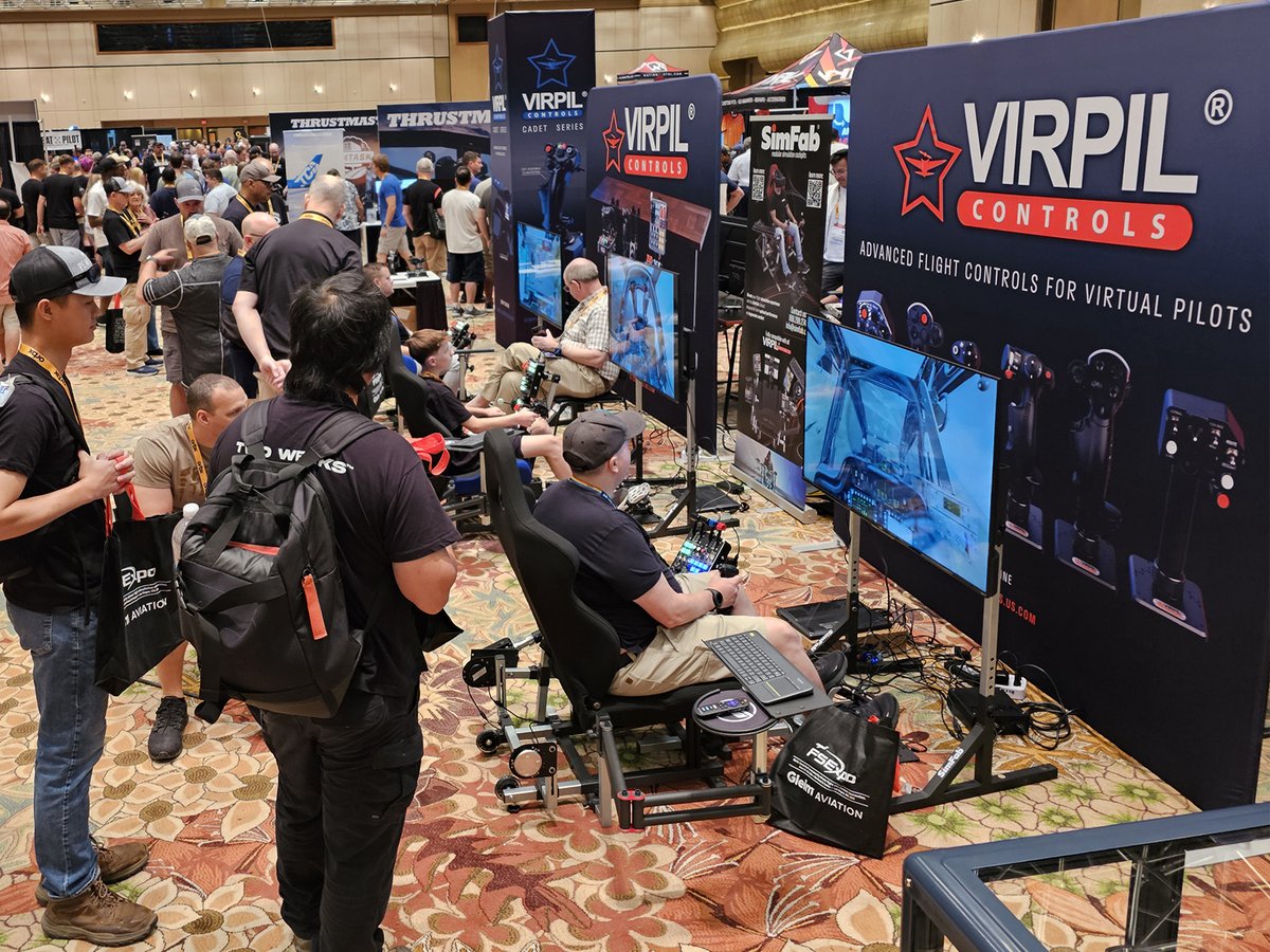 VIRPILControls's tweet image. We&apos;ve had an absolutely incredible day at Flight Sim Expo 2024!

We&apos;ve loved showing off our controls, talking to VIRPILs about their simpits as well as getting fantastic feedback and suggestions - the community has really made us feel special! 

See you again tomorrow!
