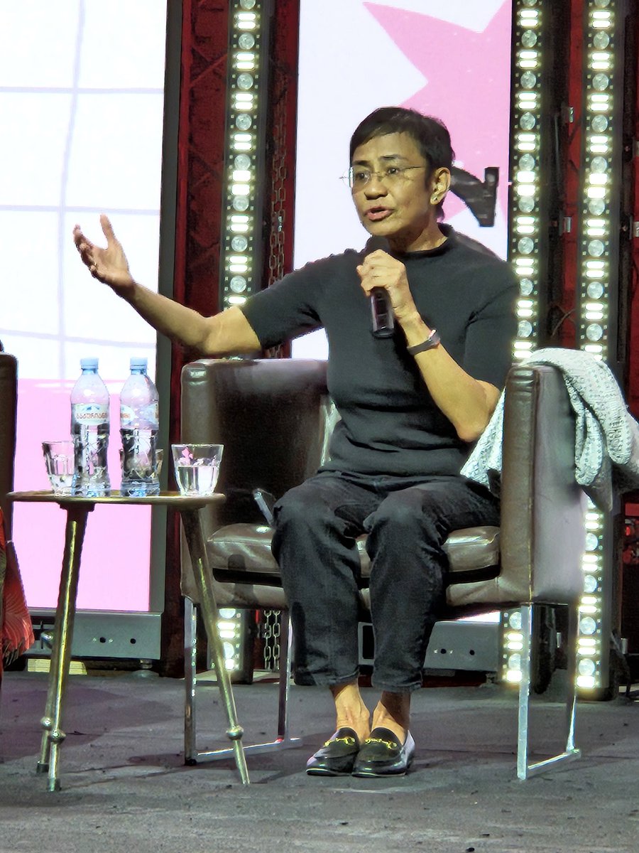 <a href="/antelava/">natalia antelava</a> <a href="/mariaressa/">Maria Ressa</a> "In the short term to counter, we need education, in long term we need legislation" says <a href="/mariaressa/">Maria Ressa</a> -- re tech platforms and how they undermine democracy by fragmenting shared reality. #ZEG2024