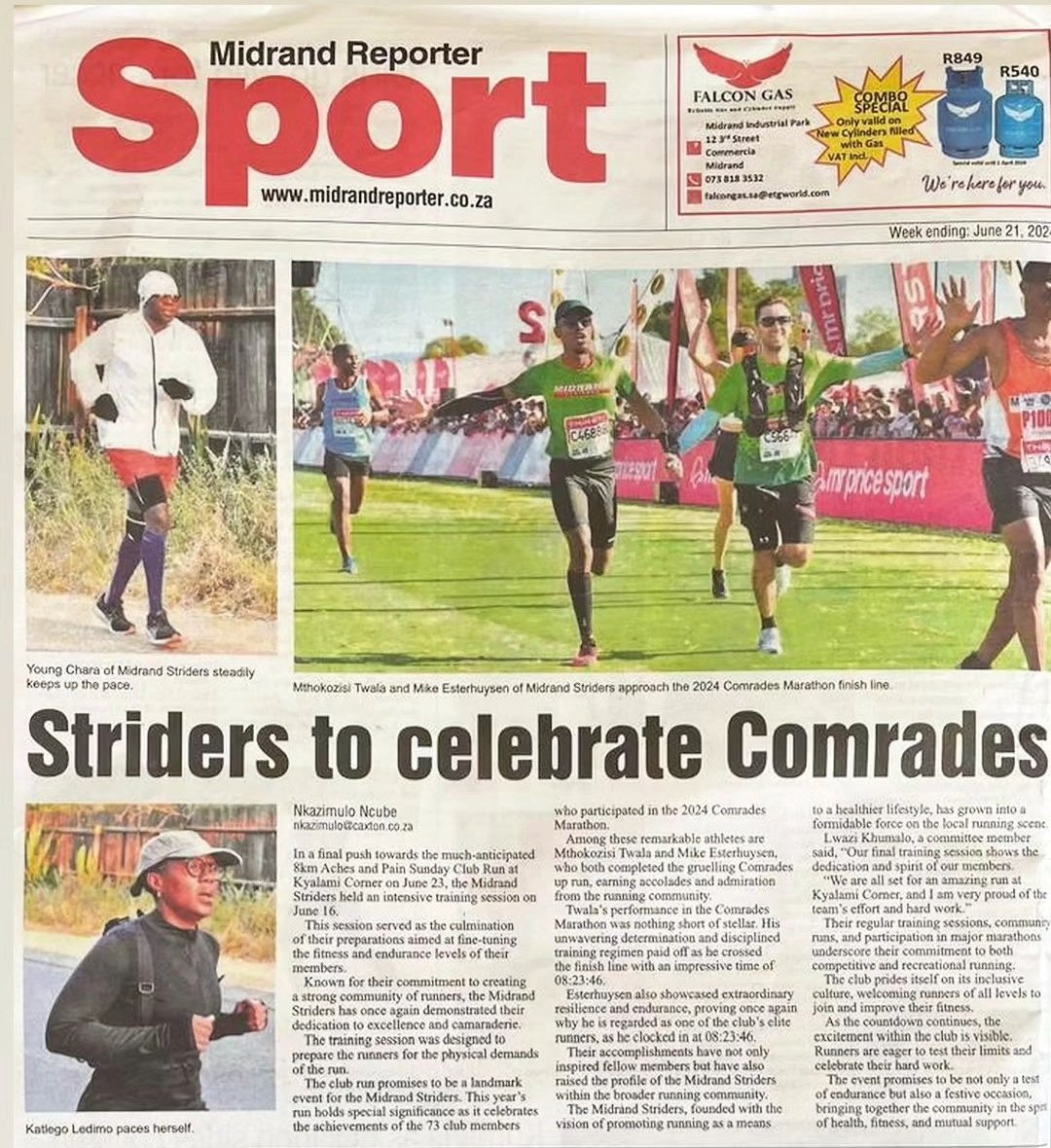midrandstriders's tweet photo. Well done Midrand Striders!! π₯π₯π
πββοΈπββοΈ #ComradesMarathon #GreenMambaEffect @MidrandReporter https://t.co/savcZHixJi