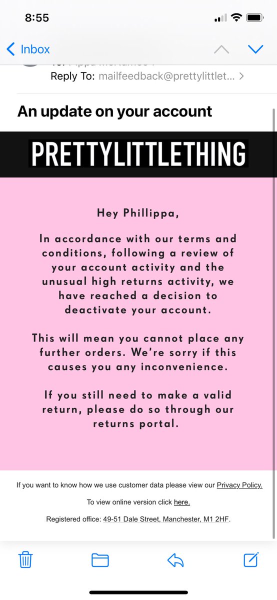 miss_mackers's tweet photo. lol, when I haven’t ordered for 3 months because the quality is rubbish and sizing so bad (why are the trousers 3 miles long)😑😂 also after having a baby it’s very hard to know what size I am! Sooo Thanks @OfficialPLT 👋🏼 byeeeee… don’t have this issue with ASOS 🫶🏼 #PLT https://t.co/Utd10IqyvG