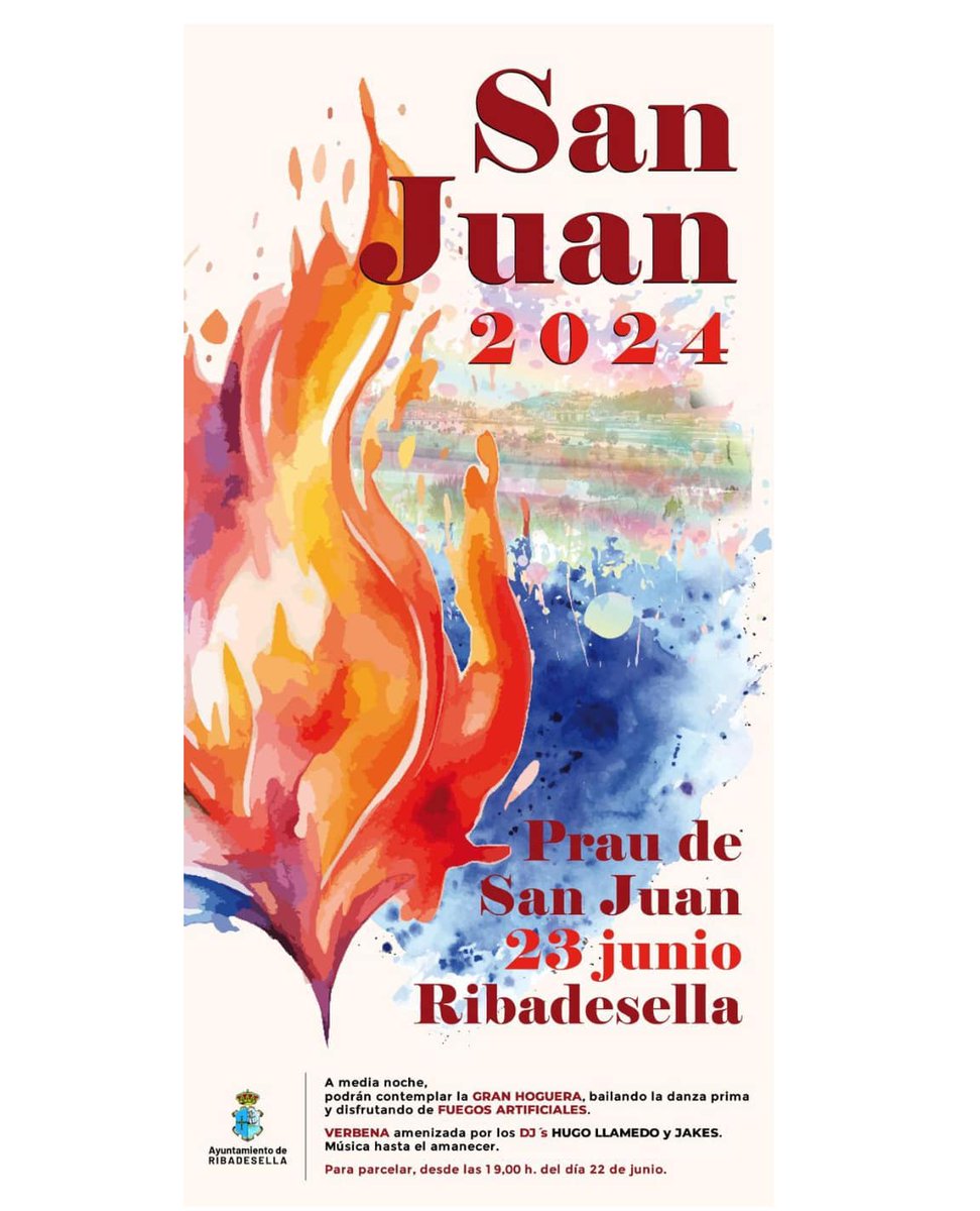 ¡Feliz noche de San Juan!
📍Prau San Juan
🗓️23 de junio
🕛12 de la noche, encendido de la hoguera y fuegos artificiales 🎇
A bailar toda la noche!

#Ribadesella #Ribeseya 
#SienteRibadesella
#VeranoenRibadesella