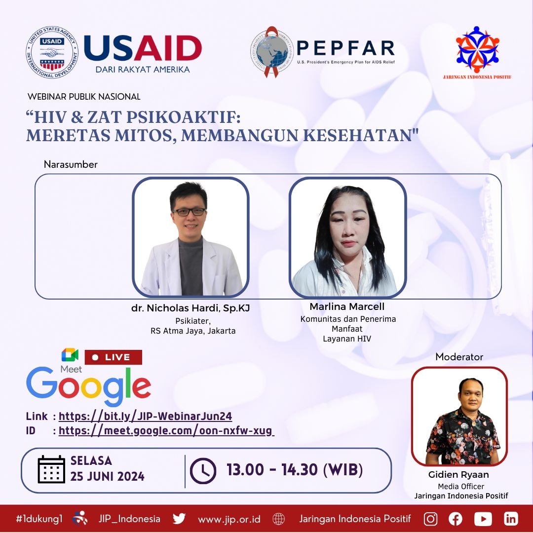 Bergabunglah dalam webinar kami pada: 
Hari/Tanggal: Selasa, 25 Juni 2024
Waktu: 13.00 WIB – 15.00 WIB
Link: bit.ly/JIP-WebinarJun…
ID Google Meet: meet.google.com/oon-nxfw-xug

#jaringanindonesiapositif #indonesiasehat #webinar