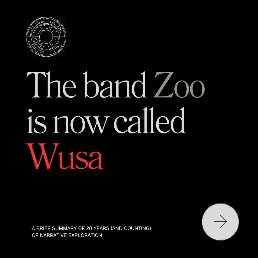 Band Zoo kini berganti nama menjadi WUSA.
Utas berikut adalah rangkuman singkat 20 tahun perjalanan Zoo dalam mengeksplorasi tema narasinya: