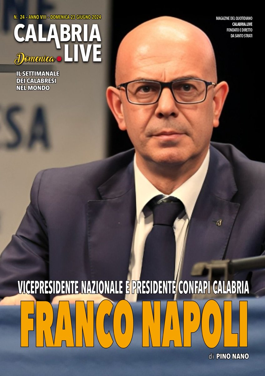 Sul numero di Calabrialive si racconta Francesco Napoli.Storia di una #eccellenza tutta italiana,frutto di una vita di studi e di impegno sociale interamente dedicata al servizio della gente comune e della sua terra di origine.
L'articolo a firma del grande giornalista Pino Nano