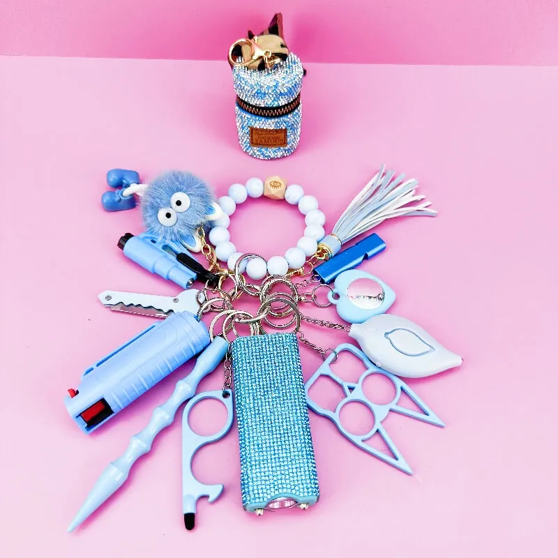 DefenderDiana's tweet image. 🔵 “Stay safe with style! Get our 13-piece Light Blue Bead Bracelet Self-Defense Key Kit now!” 💙

Shop now: SafetyKeychains.net 🌟✨

#StayProtected #SelfDefense #SafetyKeychain #WomenEmpowerment #ChicDefense #LightBlue