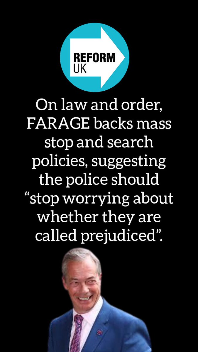 Darren_Fower's tweet image. More #StopAndSearch plz says FARAGE!

#NigelFarage #ReformUK aka #BrexitParty aka #UKIP #RichardTice #GeneralElection #GE2024 #Immigration #Politics #UK