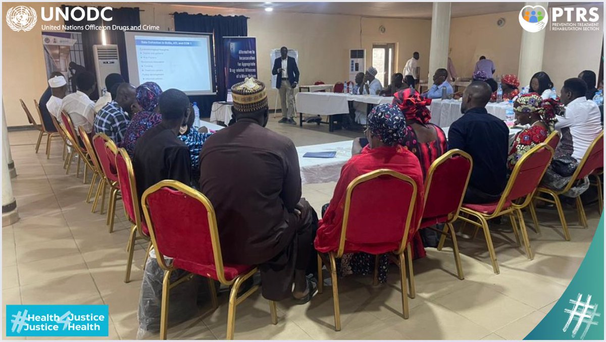 UNODC Prevention Treatment Rehabilitation Section (@unodc_ptrs) on Twitter photo .<a href="/UNODC_Nigeria/">UNODC Nigeria</a> & <a href="/UNODC_PTRS/">UNODC Prevention Treatment Rehabilitation Section</a> organized a training for #data collectors from <a href="/kadbusa/">kadbusa</a> on identifying #evalution framework 4 the #Nigeria initiative on #treatment & #care 4 #PWDUD in contact w/ #CJS as #alternatives 2 conviction or punishment in #Kaduna
#ATI #Health4Justice .<a href="/UNODC_Nigeria/">UNODC Nigeria</a> & <a href="/UNODC_PTRS/">UNODC Prevention Treatment Rehabilitation Section</a> organized a training for #data collectors from <a href="/kadbusa/">kadbusa</a> on identifying #evalution framework 4 the #Nigeria initiative on #treatment & #care 4 #PWDUD in contact w/ #CJS as #alternatives 2 conviction or punishment in #Kaduna
#ATI #Health4Justice