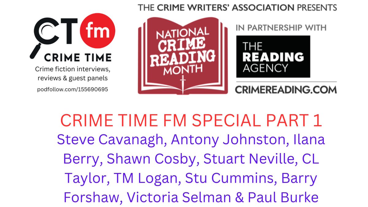 Paulodaburka's tweet image. Smooth start to Sunday - National Crime Reading Month Special podcast on Crime Time FM 
Buzz bit.ly/4euAEEX apple.co/3znb7b5 Spotify.fi/3nAUCG4 Podfollow pod.fo/e/24a2da