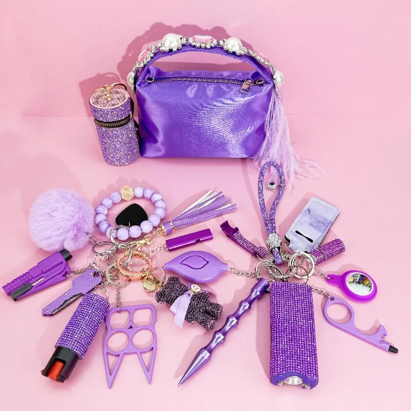 DefenderDiana's tweet image. 💜 “Stay safe and chic with our 19-piece Purple Feather Bag Self-Defense Keychain Kit!” 💖

Shop now: SafetyKeychains.net 🌟✨

#StayProtected #SelfDefense #SafetyKeychain #WomenEmpowerment #ChicDefense #FeatherBag #PurpleStyle