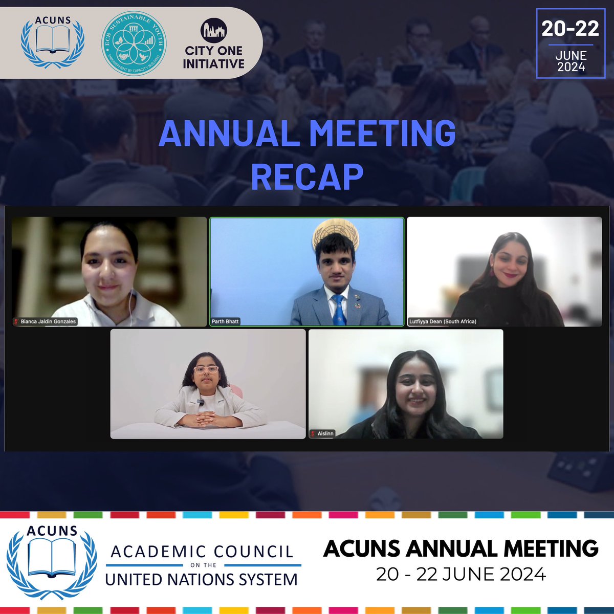 ECB_SYF's tweet photo. 🌟 Recap of Our Panels at Academic Council on the United Nations System Annual Meeting 2024 🌟

We are thrilled to share the highlights from our four insightful panels at the ACUNS Annual Meeting 2024 held at the United Nations University (@UNUniversity) in hybrid mode! https://t.co/rjIrBvO6OU