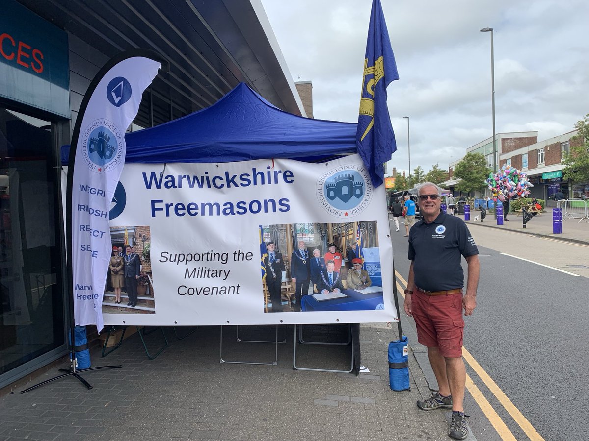 Warwickshire Freemasons setting up at Harborne Carnival today. Good luck.