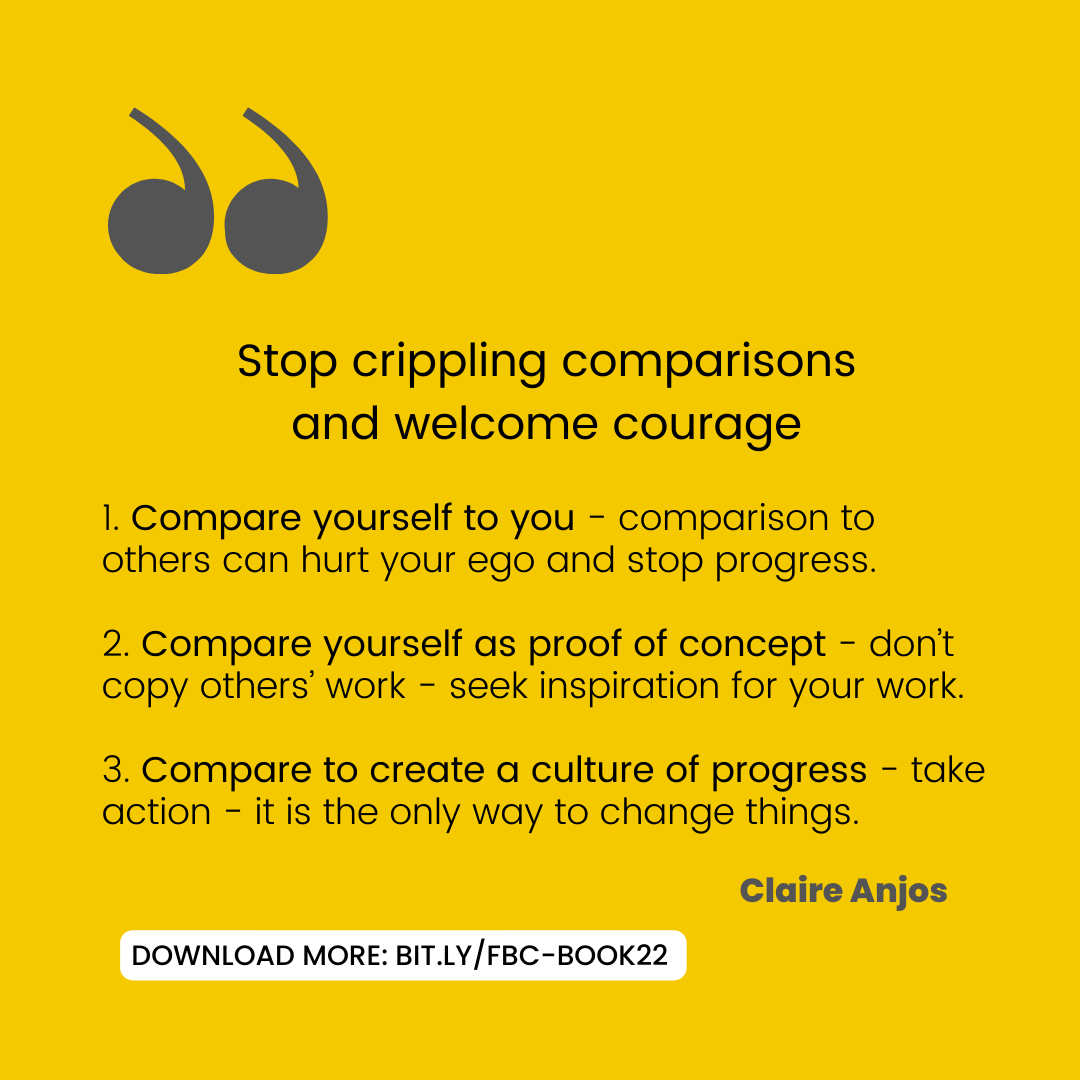FreelanceBxl's tweet image. 🪞We have all fallen victim to crippling #comparisons, which can stop us from making progress on our work and business. ❌  Claire shares #mindsethacks for escaping that trap!

📚 More tips in our #free #freelancebusiness #book 👉 bit.ly/FBC-BOOK22

#iamfreelance
