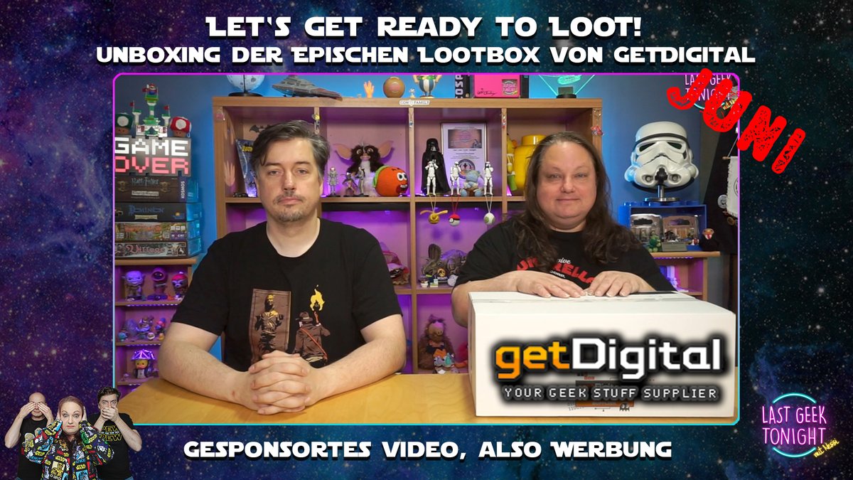 LastGeekNessi's tweet photo. Let‘s get ready to LOOT!
Die Juni-#Lootbox von @getDigital_de ist da:
--> https://t.co/OIPWJghkKe
Finden wir gemeinsam raus, was drin ist, viel Spaß beim Anschauen!
PS: Rabattcode in der Videobeschreibung!
#ad #werbung #lastgeektonight #getdigital #unboxing #loot #merch https://t.co/idvgotzew8