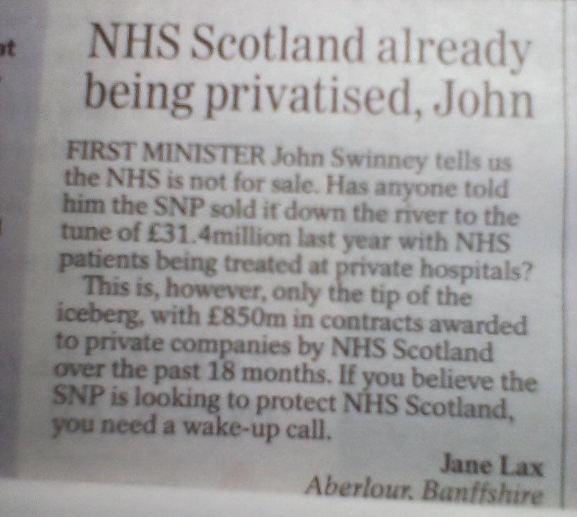 Janela_X's tweet photo. My letter in the Scottish Sunday Express. https://t.co/H2ak5eVD9J