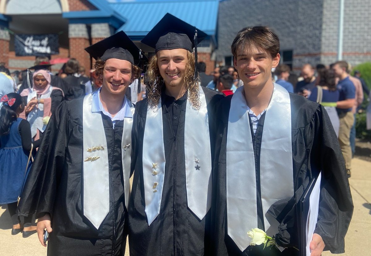 We are happy, proud, and excited for the Class of 2024! Thank you, seniors, for all you have done and gave to your program! Huge congratulations to DJ, Cayden, Ben, Tyler, Ben, Sammy, and Edmund! Onward! 🎓⚪️⚫️💪👍 <a href="/DominionLcps/">DominionLCPS</a> <a href="/TitanAthletics2/">Titan Athletics</a> 
#classof2024 #graduation #family