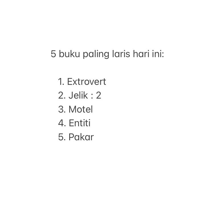 KedaiFixi's tweet image. Top 5 hari ini. Terima kasih! #3BukuFixiRM65 @abstrakim @IsmiFaIsmail @Sahidzan @yo_sapit @neddokhan