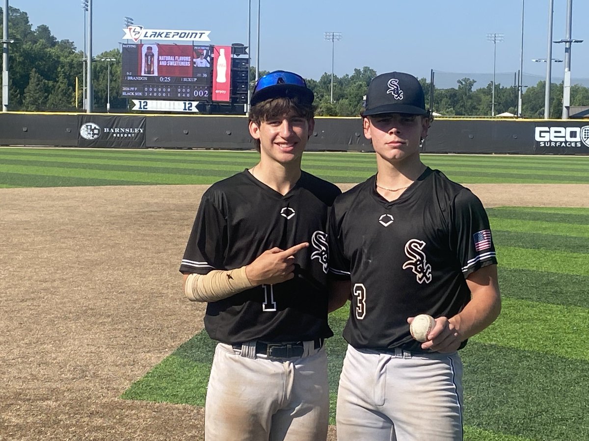 BlackSox 16u wins 8-0 to advance to 4-0 in Pool play of the PBR National Championships. ‘26 ⁦<a href="/DylanOlive23/">Dylan Olive</a>⁩ throws a No Hitter. 6IP; 0H; 9K’s
Go Sox🧦
