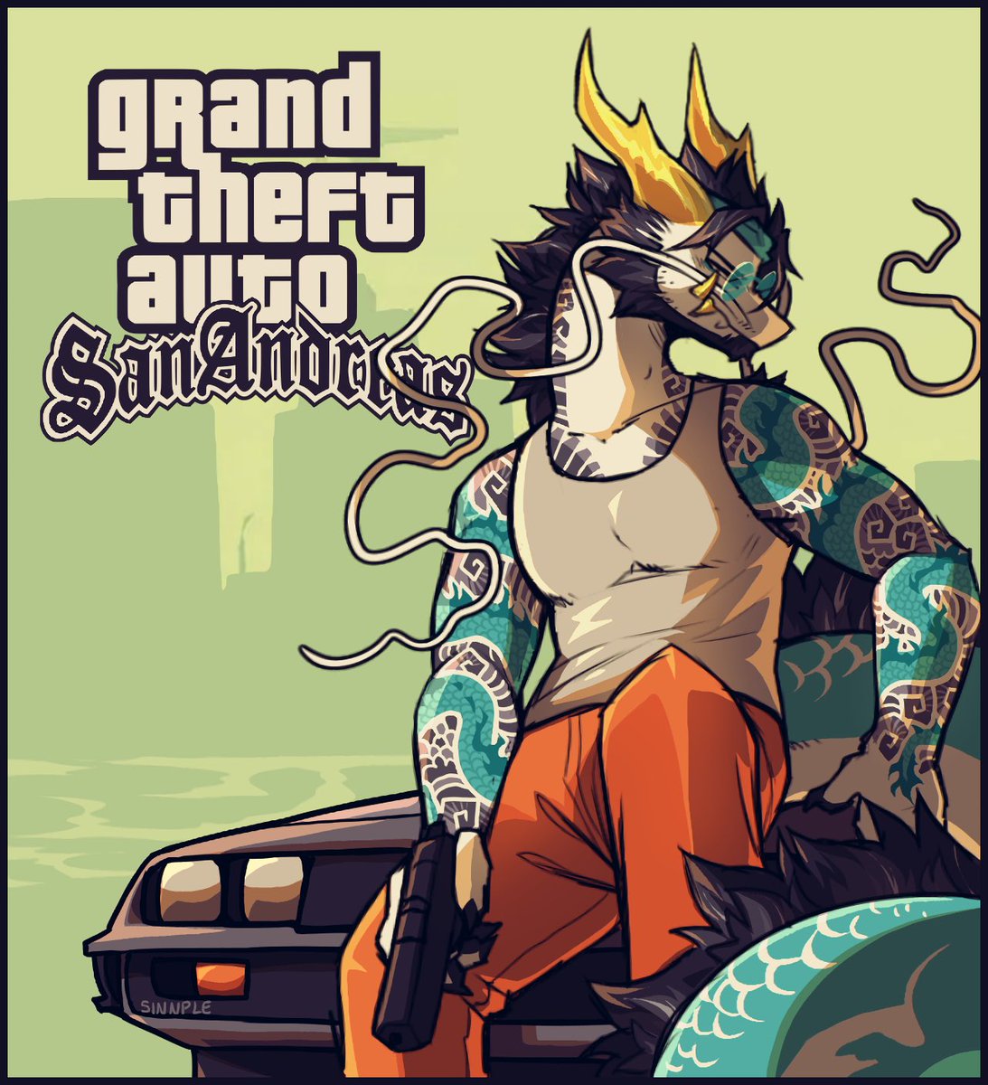 Sinnple_Art's tweet photo. I think my GTA copy is broken https://t.co/s5Ej4ue2sz
