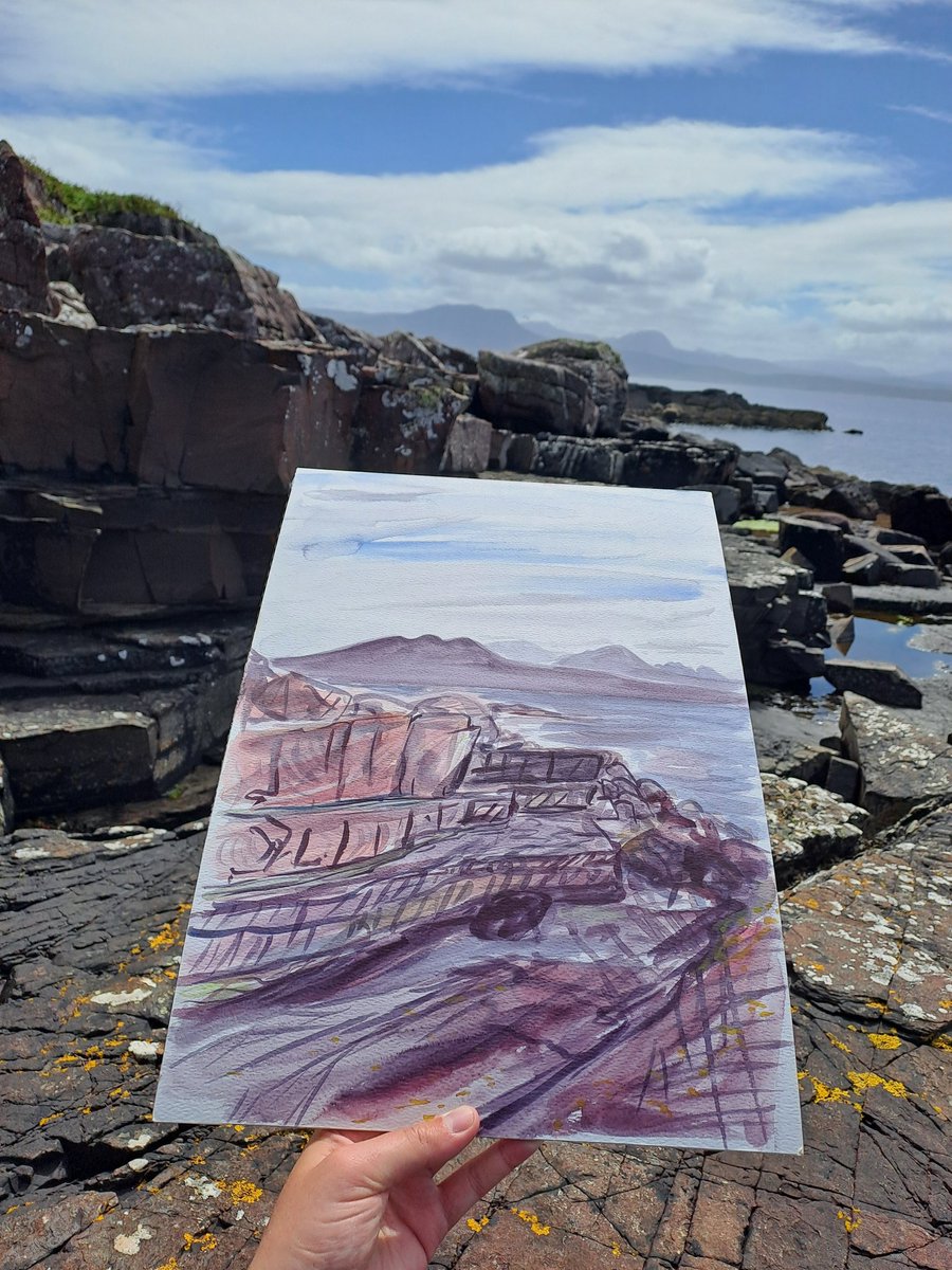 Phoebe Sleath (@phoebesleath) on Twitter photo Heading back to Aberdeen after an amazing few days on the Torridonian, lots of paintings completed!! Here's our final outcrop today at Achiltibuie on the Diabaig/Applecross contact 😍 <a href="/IAS_Aberdeen/">IAS Meeting of Sedimentology Aberdeen 2024</a> <a href="/sedimentology/">International Association of Sedimentologists IAS</a> Thank you so much to trip leaders <a href="/willmcmahon92/">William McMahon</a> <a href="/Censedgeol/">Seds group</a> Heading back to Aberdeen after an amazing few days on the Torridonian, lots of paintings completed!! Here's our final outcrop today at Achiltibuie on the Diabaig/Applecross contact 😍 <a href="/IAS_Aberdeen/">IAS Meeting of Sedimentology Aberdeen 2024</a> <a href="/sedimentology/">International Association of Sedimentologists IAS</a> Thank you so much to trip leaders <a href="/willmcmahon92/">William McMahon</a> <a href="/Censedgeol/">Seds group</a>