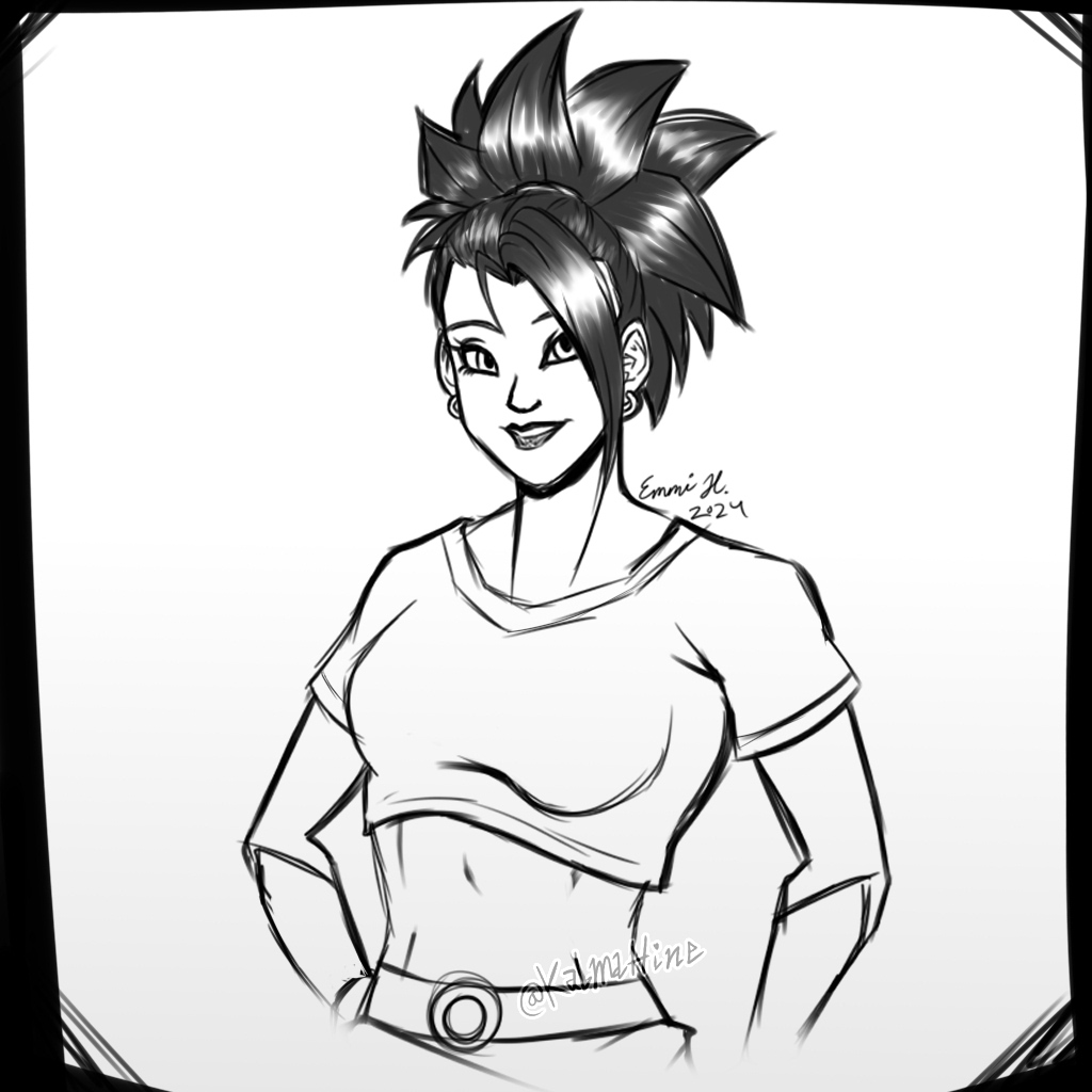 Not my best artwork that is for sure, but for a less than 10 minute sketch I am happy with it. Have a Kale!

#Kale #DragonBallSuper #DragonBall #Fanart #Sketch