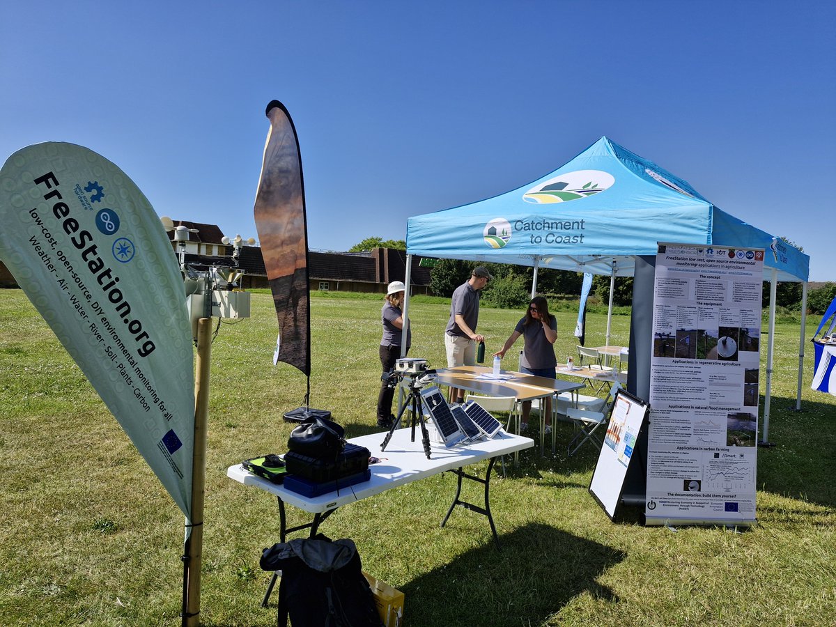 All set up ready to chat with #Shoeburyness about what #CatchmentToCoast is working on in #SustainableUrbanDrainage and #NatureBasedSolutions for #FloodandCoastalResilience #FreeStation