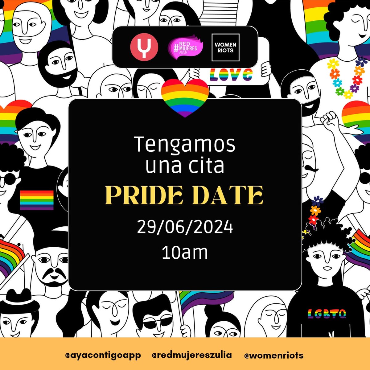 🌈 Este 29 de junio conmemoramos la diversidad y la inclusión en la RMZ, por el mes del Orgullo, y nos unimos a <a href="/WomenRiots/">Women Riots</a> y <a href="/AyaContigo/">Aya Contigo App</a> para una cita queer, a la que estás cordialmente invitadx!

📍 ¡Participa! forms.gle/hv9mi5EGminFah…