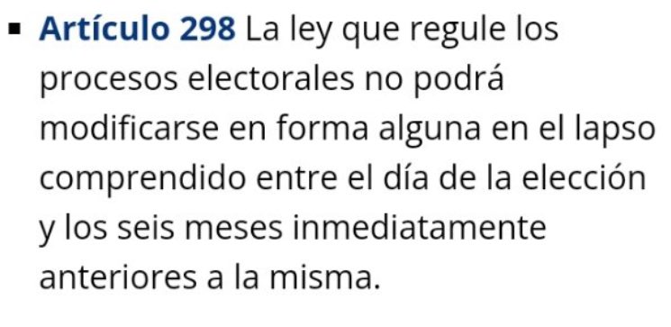 Buscando y buscando encontré éste artículo de la ley electoral.
Siguen pisoteando la constitución y las leyes todos los días 👇🏻