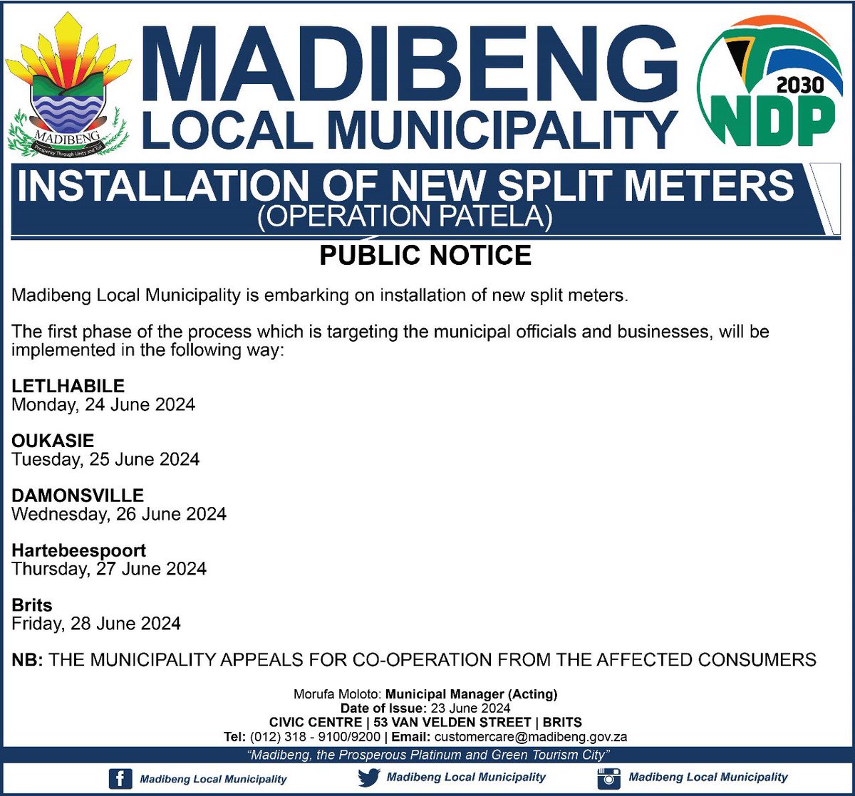 Cllr Douglas Maimane Madibeng Executive Mayor tweet media