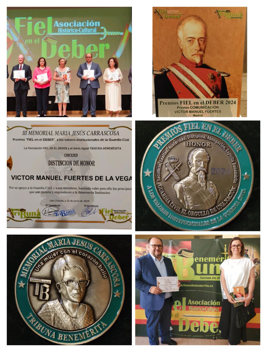 Ayer se celebraron los Premios,  “FIEL EN EL DEBER” 2024, III Memorial María Jesús Carrascosa.
 
Este año se ha creado una nueva categoría: “PRENSA, COMUNICACIÓN y NUEVAS TECNOLÓGIAS,  que he tenido el honor de recibir. 

Muchísimas gracias por este reconocimiento.
<a href="/guardiacivil/">Guardia Civil</a>