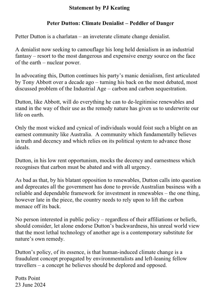 Here’s the full text of Keating’s demolition of The Thug.