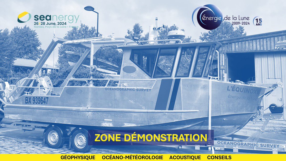 Energie de la Lune (@energie2lalune) on Twitter photo Retrouvez-nous à #SEANERGY2024 le forum international #EMR Énergies Marines Renouvelables & de #éolien en 🌊 💨
Les 26 & 27 juin <a href="/Exponantes/">Exponantes Le Parc</a>
📌Stand H49
Retrouvez : <a href="/marclafosse/">marc lafosse</a> Erwan Meteyer, Auguste Ritz & Clara Lecompte & visitez notre vedette océanographique Retrouvez-nous à #SEANERGY2024 le forum international #EMR Énergies Marines Renouvelables & de #éolien en 🌊 💨
Les 26 & 27 juin <a href="/Exponantes/">Exponantes Le Parc</a>
📌Stand H49
Retrouvez : <a href="/marclafosse/">marc lafosse</a> Erwan Meteyer, Auguste Ritz & Clara Lecompte & visitez notre vedette océanographique