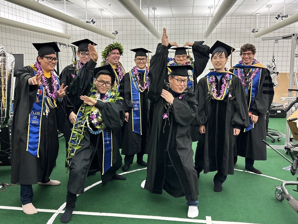 DennisHongRobot's tweet image. Graduated 9 PhD students!
So proud of them all! 🎓🤗
#Classof2024 #EngineerChange
@RoMeLaUCLA 
@UCLAMechAeroEng